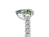 White gold Fancy Green Pear  Solitaire Pave Diamond Engagement Ring with Prong Setting_25
