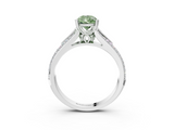 White gold Fancy Green Pear  Solitaire Pave Split Shank Engagement Ring with Six-Prong Setting_56