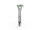 White gold Fancy Green Pear  Solitaire Pave Split Shank Engagement Ring with Six-Prong Setting_56
