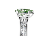 White gold Fancy Green Pear  Solitaire Pave Split Shank Engagement Ring with Six-Prong Setting_59