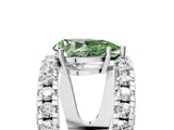 White gold Fancy Green Pear  Solitaire Split Shank Pave Diamond Ring_54