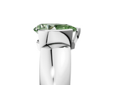 White gold Fancy Green Pear  Solitaire Tension Set Diamond Ring with Wide Band_42