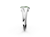 White gold Fancy Green Pear  Solitaire Tension Set Diamond Ring_22