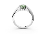 White gold Fancy Green Pear  Solitaire Tension Set Diamond Ring_23