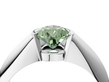 White gold Fancy Green Pear  Solitaire Tension Set Diamond Ring_24