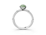 White gold Fancy Green Pear  Solitaire Twisted Band Prong Set Engagement Ring_64
