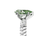 White gold Fancy Green Pear  Solitaire Twisted Band Prong Set Engagement Ring_66