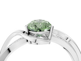 White gold Fancy Green Pear  Solitaire Twisted Band with Prong Setting_7