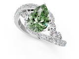White gold Fancy Green Pear  Solitaire with Pavé Twist Band and Four-Prong Setting_54