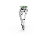 White gold Fancy Green Pear  Solitaire with Pavé Twist Band and Four-Prong Setting_55