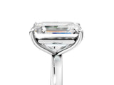 White gold Fancy Green Pear  and Emerald Cut Toi Moi Ring with Prong Setting_68