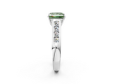 White gold Fancy Green Princess  Brilliant Channel-Set Solitaire Ring with Four-Prong Setting_19