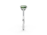 White gold Fancy Green Princess  Cut Channel Set Solitaire Engagement Ring with Four-Prong Setting_2