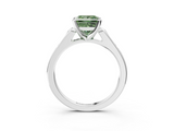 White gold Fancy Green Princess  Cut Channel Set Solitaire Engagement Ring with Four-Prong Setting_3