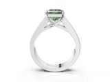 White gold Fancy Green Princess Cut Cut Channel Set Solitaire Ring with Four-Prong Setting_15