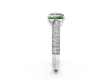 White gold Fancy Green Princess Cut Cut Pave Split Shank Engagement Ring with Four-Prong Setting_14