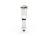 White gold Fancy Green Princess Cut Diamond Channel Set Solitaire Ring with Four-Prong Setting_15