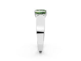 White gold Fancy Green Princess Cut Diamond Channel Set Solitaire Ring with Four-Prong Setting_33