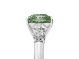 White gold Fancy Green Princess  Cut Diamond Five-Stone Prong Set White Gold Ring_70