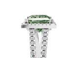 White gold Fancy Green Princess Cut Diamond Halo Split Shank Engagement Ring_80