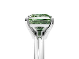 White gold Fancy Green Princess Cut Diamond Solitaire Engagement Ring with Round Band and Four-Prong Setting_118