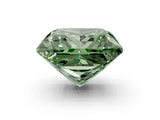 White gold Fancy Green Princess Cut Halo Round Diamond Solitaire Ring with Pavé Band and Four-Prong Setting_51