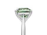 White gold Fancy Green Princess Cut Solitaire Diamond Ring with Six-Prong Setting and Classic Band_49