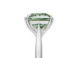 White gold Fancy Green Princess Cut Solitaire Diamond Ring with Six-Prong Setting and Classic Band_49
