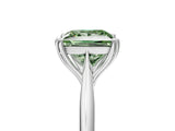 White gold Fancy Green Princess Cut Solitaire Diamond Ring with Six-Prong Setting and Classic Band_67