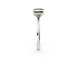 White gold Fancy Green Princess  Cut Solitaire Engagement Ring with Four-Prong Setting and Classic Band_2