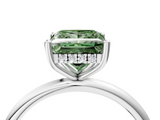 White gold Fancy Green Princess  Cut Solitaire Engagement Ring with Four-Prong Setting and Classic Band_4