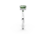 White gold Fancy Green Princess  Cut Solitaire Engagement Ring with Four-Prong Setting on a Classic Band_2