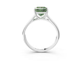 White gold Fancy Green Princess Cut Solitaire Engagement Ring with Tapered Band and Four-Prong Setting_18