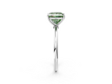 White gold Fancy Green Princess  Cut Solitaire Engagement Ring with Thin Band and Four-Prong Setting_5
