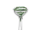 White gold Fancy Green Princess  Cut Solitaire Engagement Ring with Thin Band and Four-Prong Setting_8