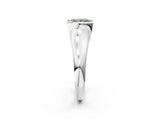White gold Fancy Green Princess Cut Solitaire Tension Set Diamond Ring with Split Shank Band_14