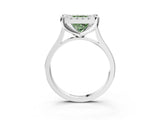 White gold Fancy Green Princess  Diamond Cluster Halo Solitaire with Four-Prong Setting_37