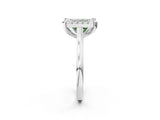 White gold Fancy Green Princess  Diamond Cluster Halo Solitaire with Four-Prong Setting_37