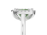White gold Fancy Green Princess  Diamond Cluster Halo Solitaire with Four-Prong Setting_40