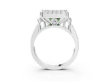 White gold Fancy Green Princess  Halo Diamond Engagement Ring with Split Shank and Four-Prong Setting_49