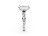 White gold Fancy Green Princess  Halo Diamond Engagement Ring with Split Shank and Four-Prong Setting_49