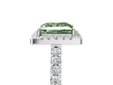 White gold Fancy Green Princess  Halo Diamond Pavé Solitaire Ring_62