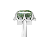 White gold Fancy Green Princess  Halo Diamond Ring with Round Cluster Setting, Solitaire Band, and Four-Prong Setting_52
