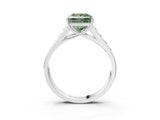 White gold Fancy Green Princess  Solitaire Channel-Set Diamond Engagement Ring with Four-Prong Setting_32