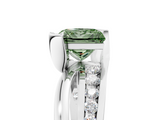 White gold Fancy Green Princess  Solitaire Channel-Set Split Shank Ring with Tension Prong Setting_8