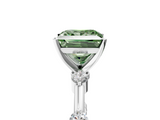 White gold Fancy Green Princess  Solitaire Diamond Ring with Bezel Set Side Stones and Prong Setting_5