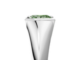 White gold Fancy Green Princess  Solitaire Tension Set Diamond Ring_5