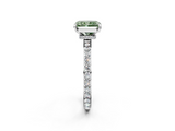 White gold Fancy Green Radiant  Brilliant Pavé Band Solitaire with Four-Prong Setting_43