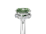 White gold Fancy Green Radiant  Brilliant Solitaire Engagement Ring with Six-Prong Setting and Classic Band_25