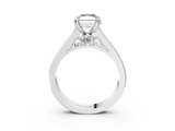 White gold Fancy Green Radiant  Cut Channel Set Solitaire Engagement Ring with Prong Setting_23